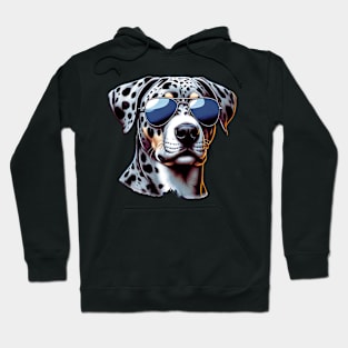 Catahoula Leopard Dog Wearing Sunglasses Hoodie